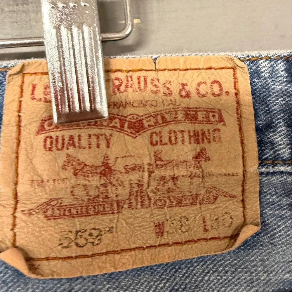 Levis 559 Relaxed Straight‎ Leg Jeans Light Wash Blue Mens 38x30 Denim 5422